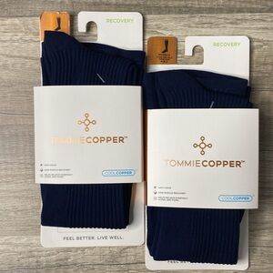 Tommie Copper Women's 2 Pair OTC Compression Sock Midnight Navy Sz 4-6.5